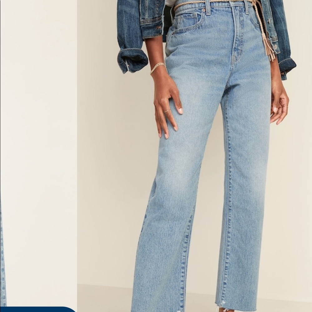 Extra High-waisted straight rigid Jeans